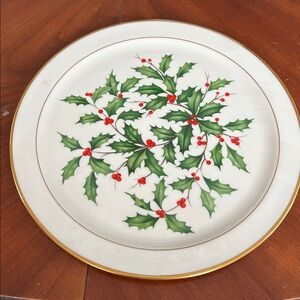 Lenox Holly Leave Christmas Platter